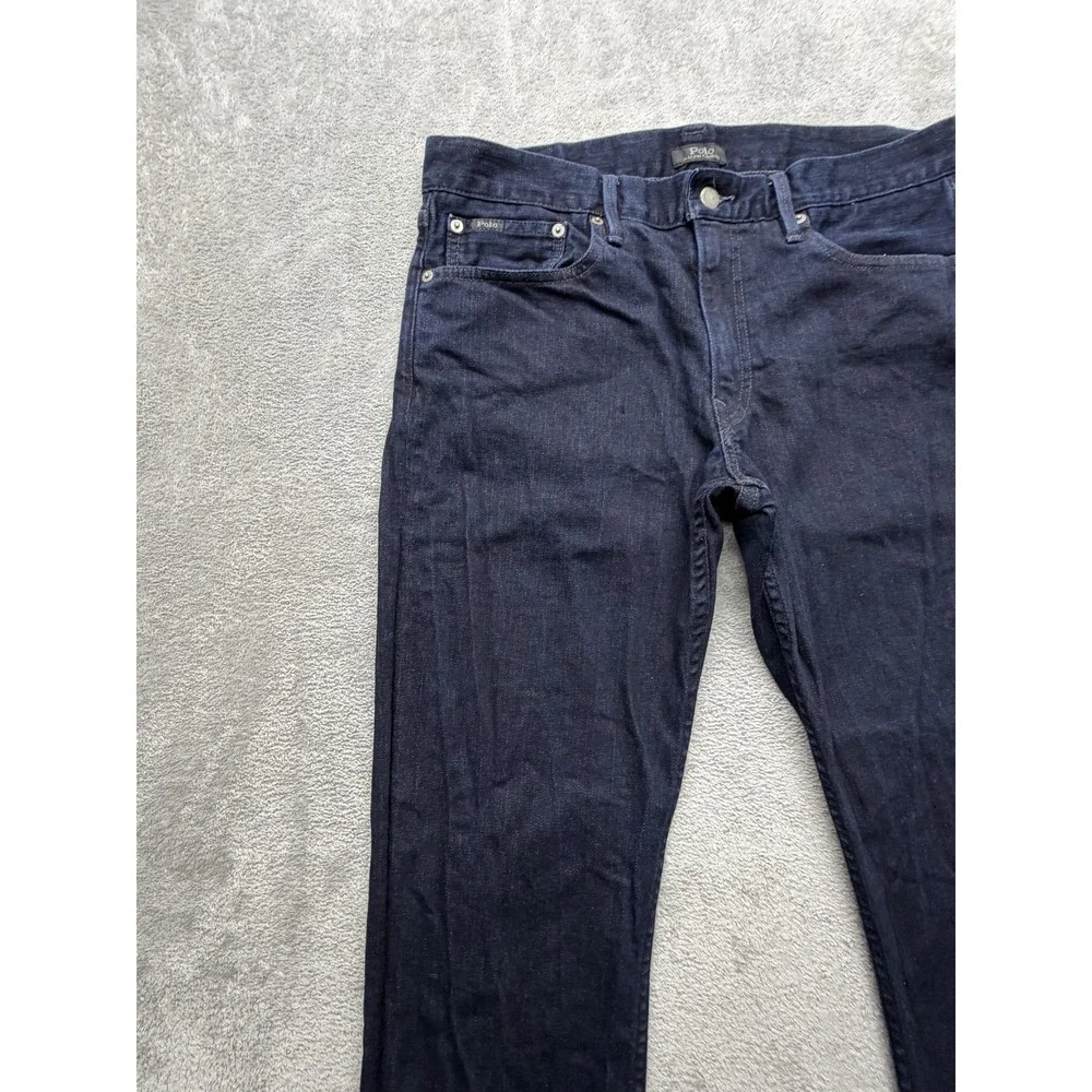 Polo Ralph Lauren Jeans Mens Measured‎ 34x29 Blue Slim Tapered Dark Wash